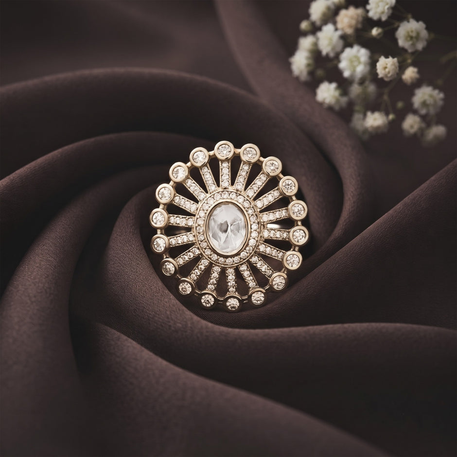 Royal Crystal Halo Ring