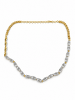 Elegant Gold-Plated CZ Necklace & Earrings Set for Women