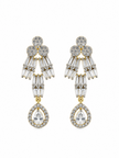 Elegant Gold-Plated CZ Necklace & Earrings Set for Women