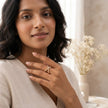 Bhavmayi Gold-Plated Crystal Cross Band Ring