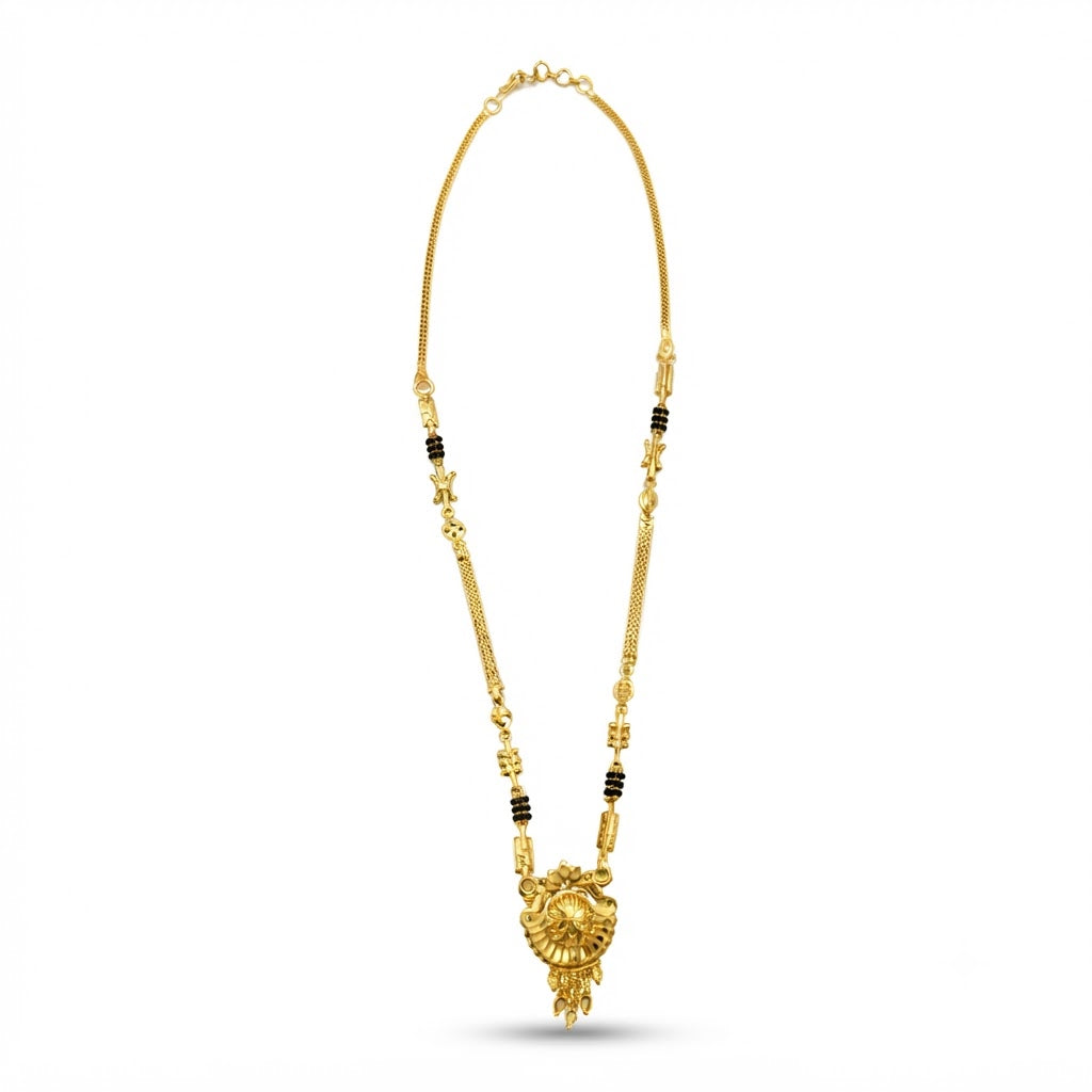 Bhavmayi Traditional Gold Tone  Mengalsutra Necklace