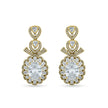 Bhavmayi 14K Gold Grand Floral Oval & Teardrop Statement Drop Earrings - bhavmayi