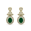 Bhavmayi 14K Gold Grand Floral Oval & Teardrop Statement Drop Earrings - bhavmayi