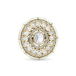 Bhavmayi 14K Yellow Gold Ruby and Diamond Floral Mandala Statement Ring with Seed Pearl Halo - bhavmayi