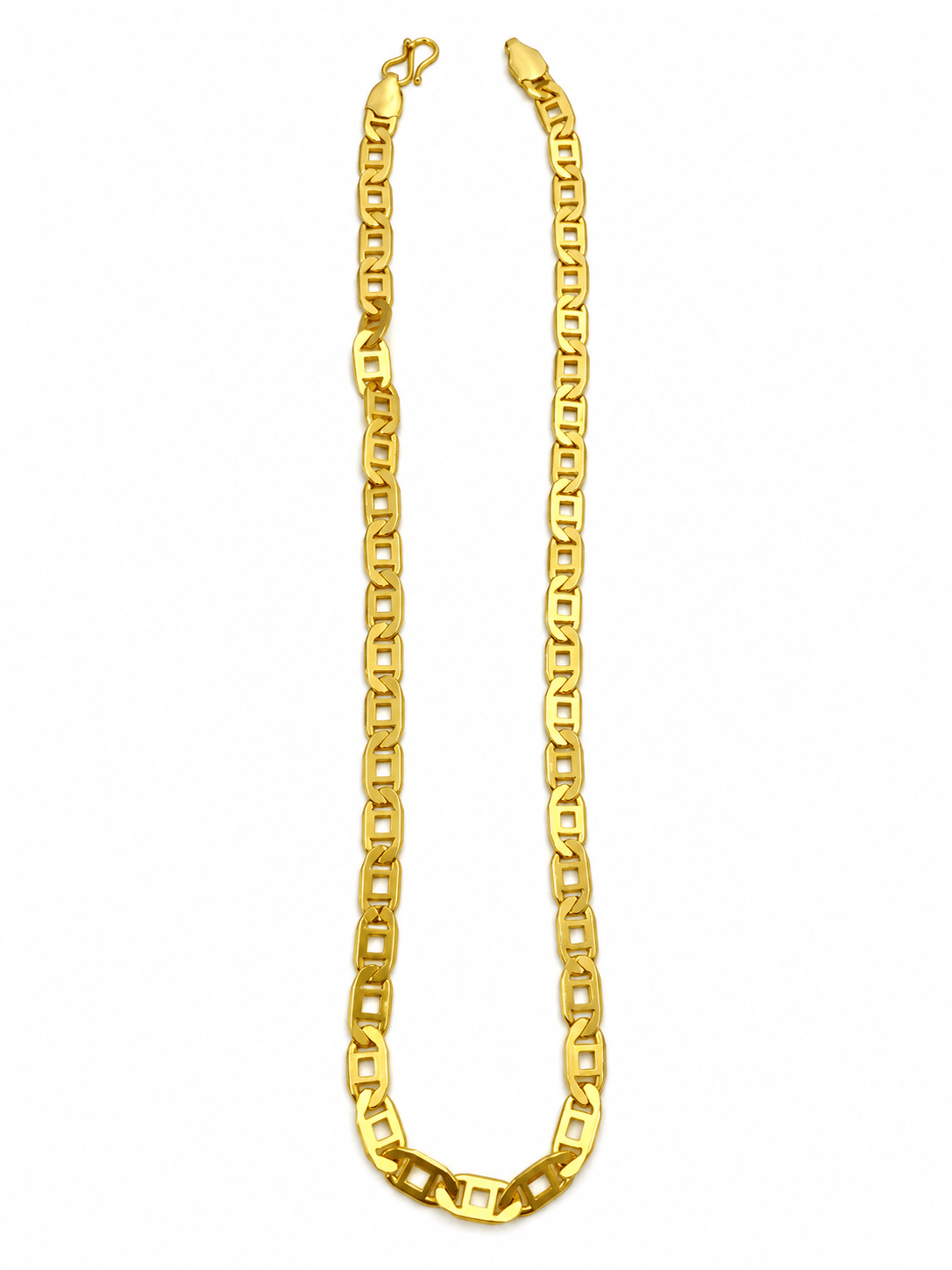 Bhavmayi Classic Gold Geometric Link Men's Chain - bhavmayi