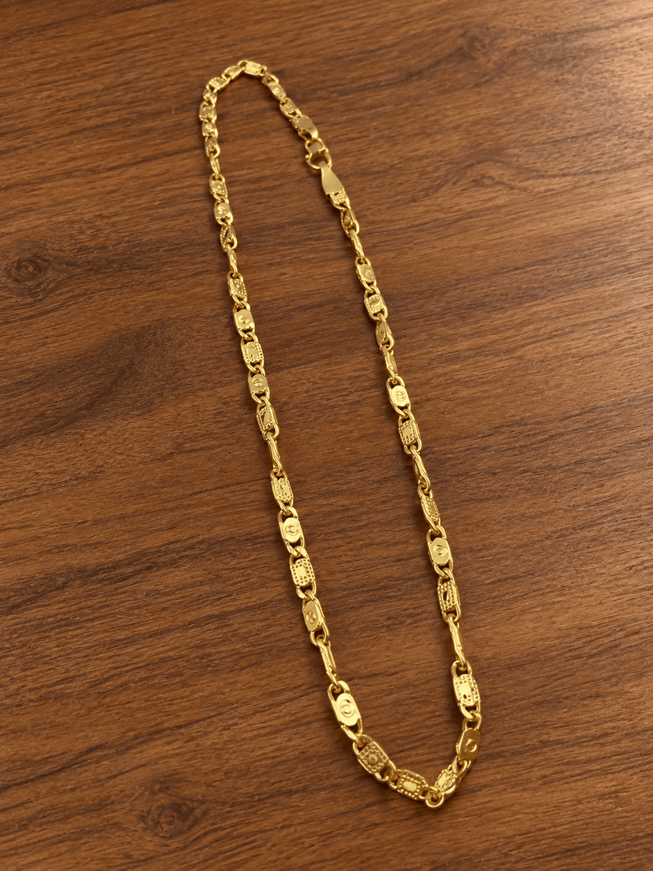 Bhavmayi classic gold link chain for men - bhavmayi