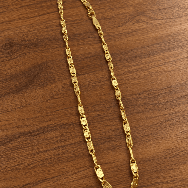 Bhavmayi classic gold link chain for men - bhavmayi