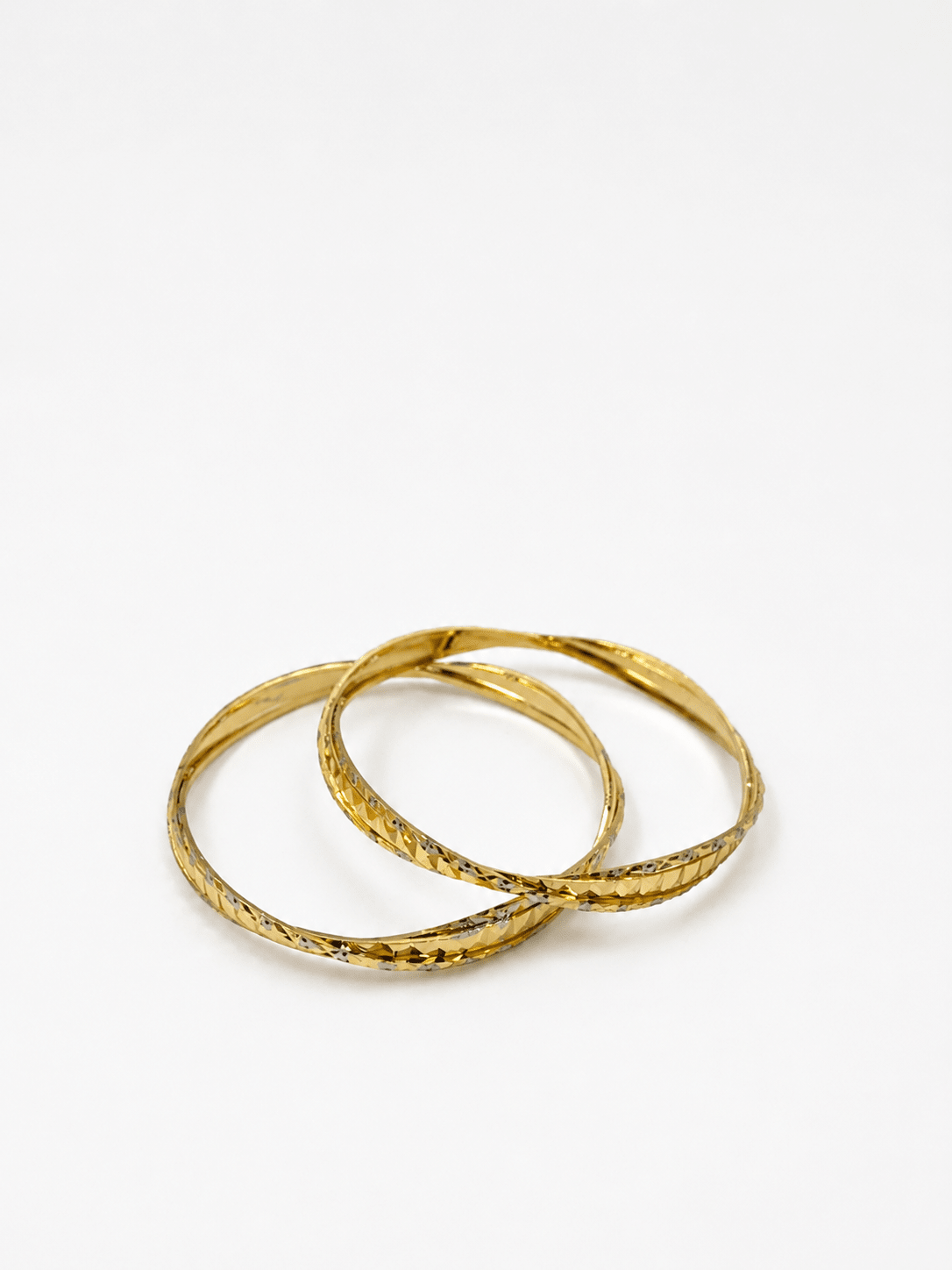 Bhavmayi Diamond-Cut Grace Gold Bangles - bhavmayi