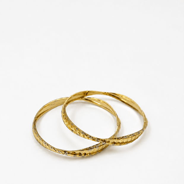 Bhavmayi Diamond-Cut Grace Gold Bangles - bhavmayi