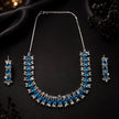 Bhavmayi Elegant Blue Crystal Necklace Set - bhavmayi