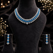 Bhavmayi Elegant Blue Crystal Necklace Set - bhavmayi