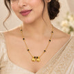 Bhavmayi Elegant Double Pendant Black Bead Mengalsutra - bhavmayi