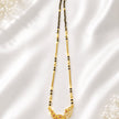 Bhavmayi Elegant Gold & Black Beaded Mengalsutra Necklace - bhavmayi