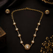 Bhavmayi Elegant Gold CZ Round Stone Necklace & Earring Set - bhavmayi