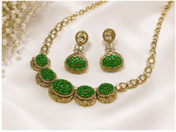 Bhavmayi Elegant Gold Pearl Multi-Strand Bridal Necklace & Earring Set - bhavmayi