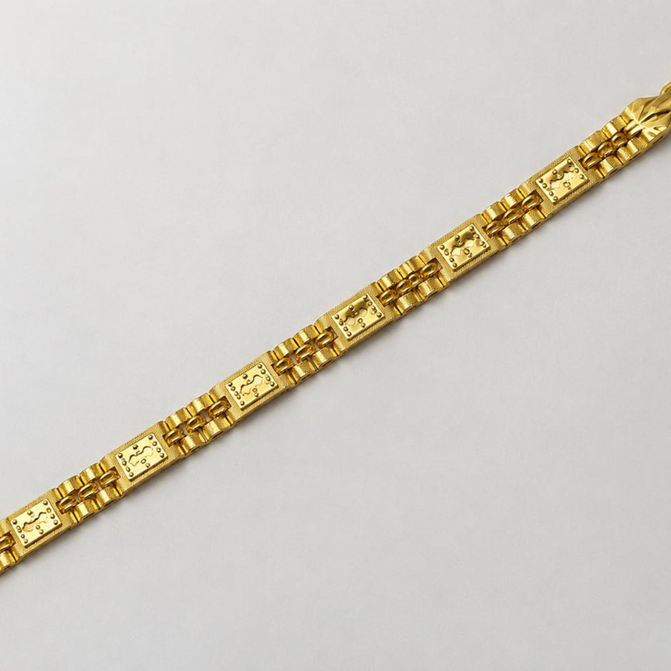 Bhavmayi Elegant Golden Designer Link Bracelet - bhavmayi
