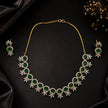 Bhavmayi Elegant Green Emerald CZ Necklace & Earring Set - bhavmayi