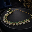 Bhavmayi Elegant Green Emerald CZ Necklace & Earring Set - bhavmayi