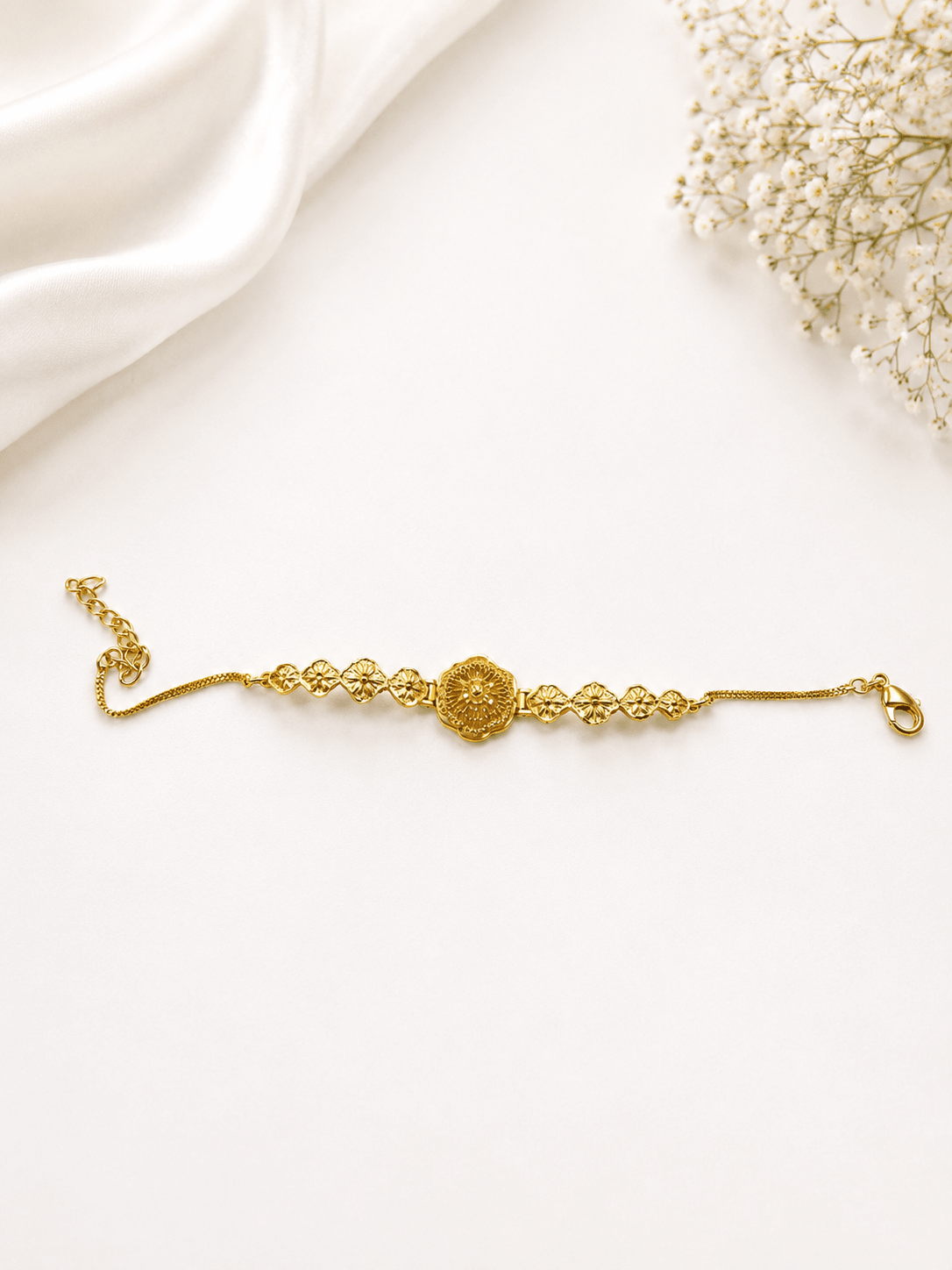 Bhavmayi Floral Gold Bracelet - bhavmayi