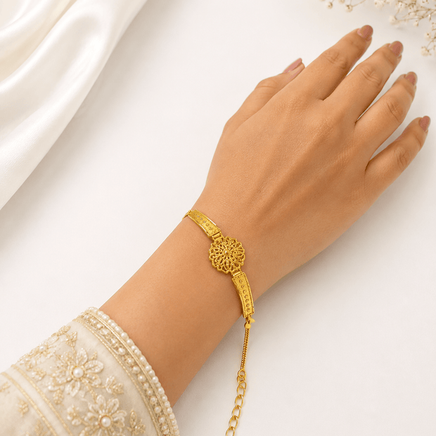 Bhavmayi Floral Grace Gold Bracelet - bhavmayi