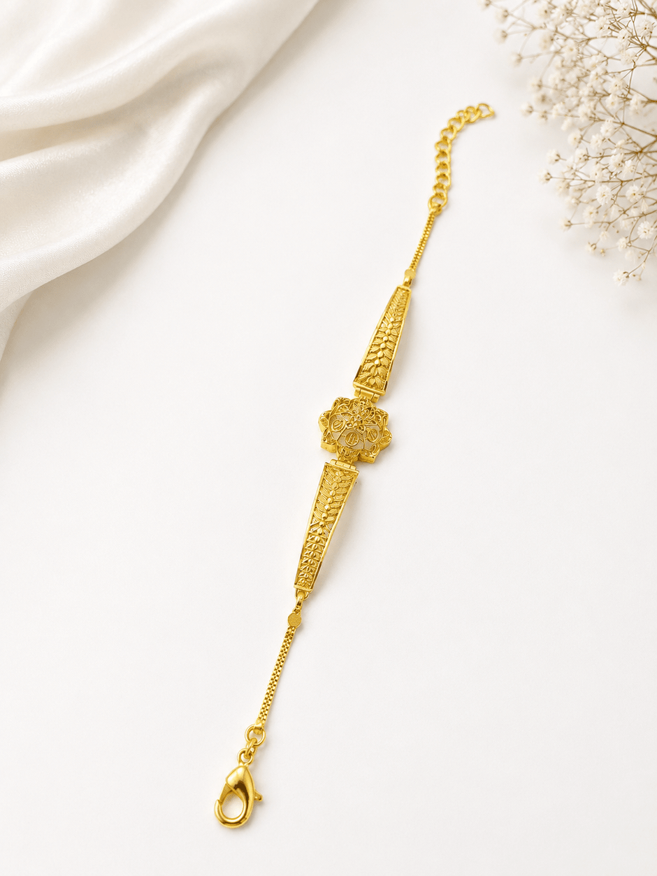 Bhavmayi Floral Heritage Gold Bracelet - bhavmayi