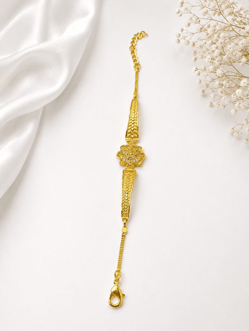Bhavmayi Floral Heritage Gold Bracelet - bhavmayi