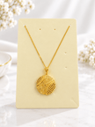 Bhavmayi Floral Lattice Gold-Tone Pendant Necklace & Earrings Set - bhavmayi