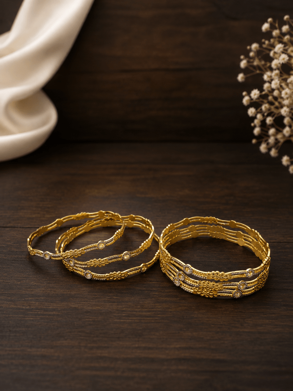 Bhavmayi Floral Radiance Bangle Set - bhavmayi