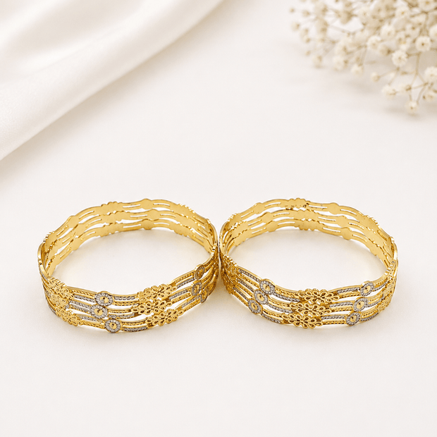 Bhavmayi Floral Radiance Bangle Set - bhavmayi