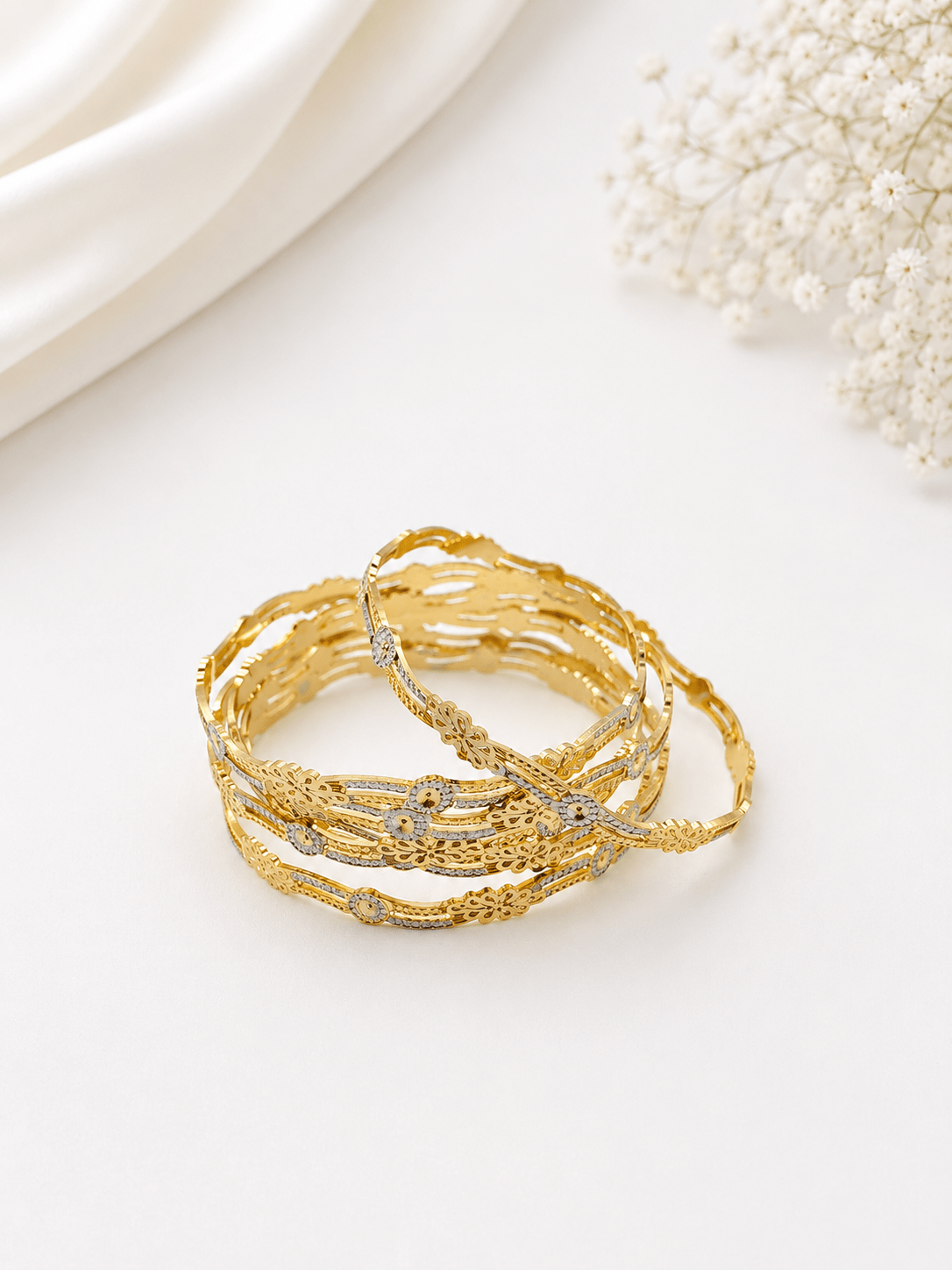 Bhavmayi Floral Radiance Bangle Set - bhavmayi