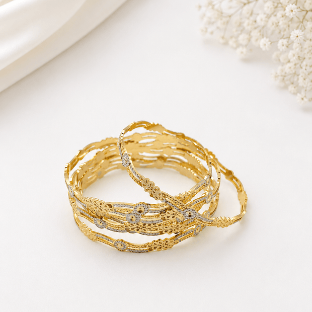 Bhavmayi Floral Radiance Bangle Set - bhavmayi