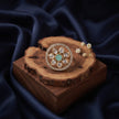 Bhavmayi Flower Mandala Statement Polki-Diamond-Gold Finish Ring - bhavmayi