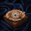 Bhavmayi Flower Mandala Statement Polki-Diamond-Gold Finish Ring - bhavmayi