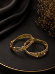 Bhavmayi Geometric Elegance Dual-Tone Bangles - bhavmayi