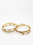 Bhavmayi Geometric Elegance Dual-Tone Bangles - bhavmayi
