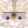 Bhavmayi Gold-Plated Blue Floral Pendant & Stud Earrings Set - bhavmayi