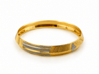 Bhavmayi Gold & Silver Geometric Men's Kada - bhavmayi