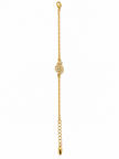Bhavmayi gold-tone bracelet with a spiral motif covered in clear reflective accents and a delicate chain - bhavmayi