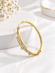 Bhavmayi Gold-Tone Crystal Vine Designer Bangle - bhavmayi