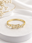 Bhavmayi Gold-Tone Crystal Vine Designer Bangle - bhavmayi
