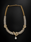 Bhavmayi Gold-Tone CZ Crystal Necklace & Earrings Set - bhavmayi