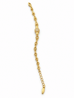 Bhavmayi gold-tone link bracelet with textured rounded centre bead, detailed chain links and extension chain - bhavmayi