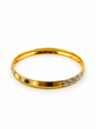 Bhavmayi gold-tone men's kada with silver-tone geometric detailing - bhavmayi