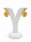 Bhavmayi gold-tone necklace and matching earrings featuring elongated leaf motifs with intricate open lattice detailing - bhavmayi