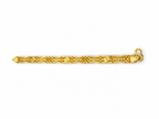 Bhavmayi gold-tone textured link bracelet for men with geometric decorative accents - bhavmayi
