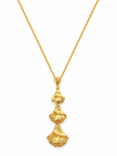 Bhavmayi Golden Floral Teardrop Necklace & Earrings Set - bhavmayi