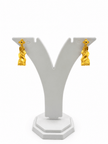 Bhavmayi Golden Leaf Twist Pendant Necklace & Earrings Set - bhavmayi