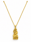 Bhavmayi Golden Leaf Twist Pendant Necklace & Earrings Set - bhavmayi