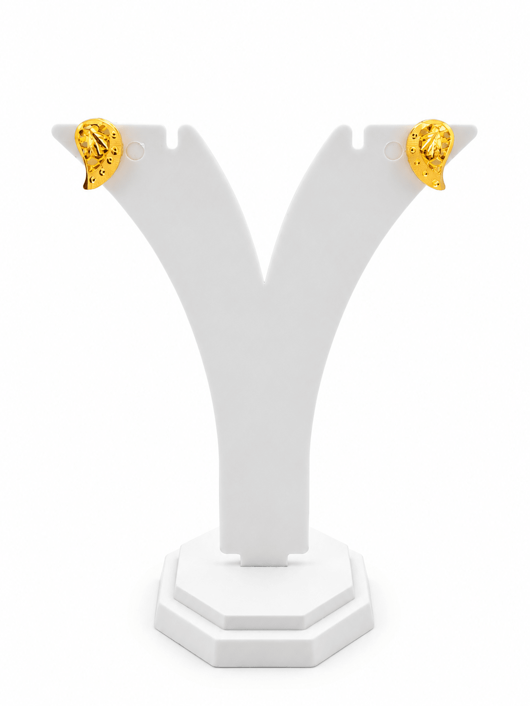 Bhavmayi Golden Paisley Pendant Necklace & Earring Set - bhavmayi