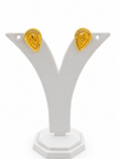 Bhavmayi Golden Teardrop Pendant Necklace & Earrings Set - bhavmayi